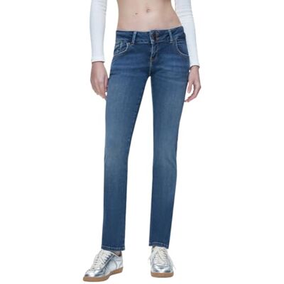 51790-16085-55860 LTB Jeans Molly 200 dżinsy damskie w kolorze niebieskim Low Rise wyprodukowane z mieszanki bawełny, rozmiar 28, 32, niebieski, 28W / 32L 51790-16085-55860 LTB Jeans Molly 200 dżinsy damskie w kolorze niebieskim Low Rise wyprodukowane z mieszanki bawełny, rozmiar 28, 32, niebieski, 28W / 32L