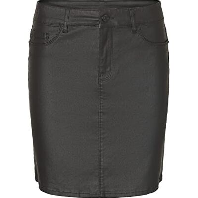 10241946 VERO MODA Vmseven Mr Short Coated Skirt Ptt Noos PU spódnica damska, czarny, XL wąska talia 10241946 VERO MODA Vmseven Mr Short Coated Skirt Ptt Noos PU spódnica damska, czarny, XL wąska talia