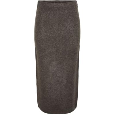 17152020 Pcnuna Mw Ankel Slit Knit Skirt Bc, Morel/Szczegóły: melanż, M 17152020 Pcnuna Mw Ankel Slit Knit Skirt Bc, Morel/Szczegóły: melanż, M