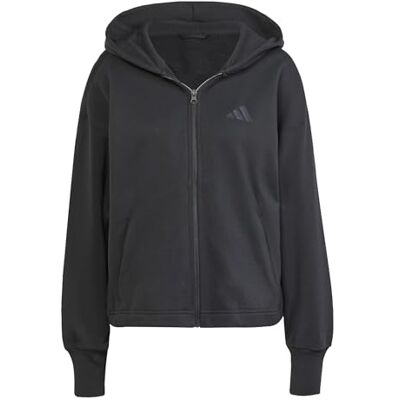 JJ1251 adidas dames ALL SZN FRENCH TERRY LOOSE FULL-ZIP HOODIE, black, XXS JJ1251 adidas dames ALL SZN FRENCH TERRY LOOSE FULL-ZIP HOODIE, black, XXS