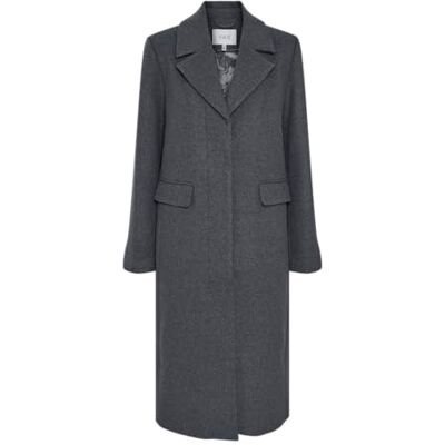 26030713 YAS Damski płaszcz wełniany YASLIMA LS Wool Mix Coat S. NOOS, średni szary melanż, L, Medium Grey Melange, L 26030713 YAS Damski płaszcz wełniany YASLIMA LS Wool Mix Coat S. NOOS, średni szary melanż, L, Medium Grey Melange, L