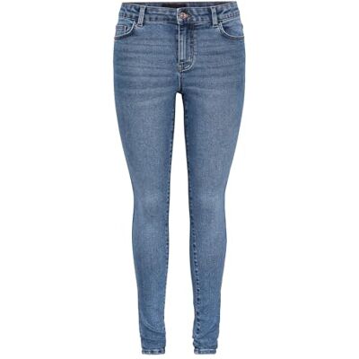 17147621-4438612 PIECES Damskie spodnie jeansowe, niebieski (medium blue denim), (XS) W / 32L 17147621-4438612 PIECES Damskie spodnie jeansowe, niebieski (medium blue denim), (XS) W / 32L