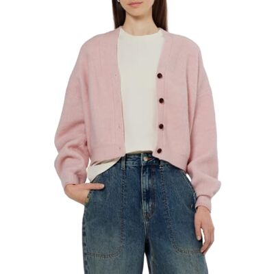 179644 Scotch & Soda Fuzzy luźny kardigan, Różowy melanż 645, L 179644 Scotch & Soda Fuzzy luźny kardigan, Różowy melanż 645, L