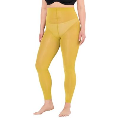 659026 Ulla Popken Legginsy damskie 60D, 60 den, musztardowy, 44-46 659026 Ulla Popken Legginsy damskie 60D, 60 den, musztardowy, 44-46