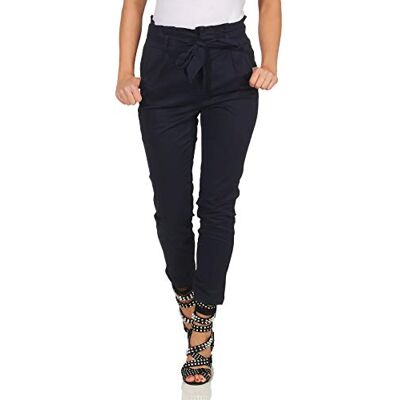 10216704-Night Sky VERO MODA Damskie spodnie z wysokim stanem, miękka torba, Night Sky, XS / 30L 10216704-Night Sky VERO MODA Damskie spodnie z wysokim stanem, miękka torba, Night Sky, XS / 30L