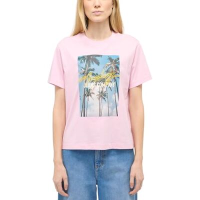 1015182-8064 MUSTANG Damska koszulka w stylu Floris, Cameo Pink 8064, XXS 1015182-8064 MUSTANG Damska koszulka w stylu Floris, Cameo Pink 8064, XXS