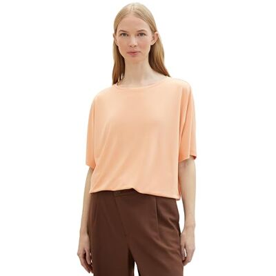 1040595 TOM TAILOR Damski Basic T-shirt z okrągłym dekoltem, 34891 Light Coral, L 1040595 TOM TAILOR Damski Basic T-shirt z okrągłym dekoltem, 34891 Light Coral, L
