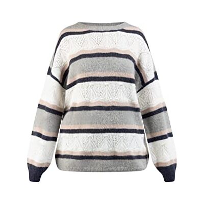 15525110-SI01 SIDONA Damski sweter z dzianiny Oversize , niebieski, wielokolorowy, M/L, niebieski wielokolorowy, M-L 15525110-SI01 SIDONA Damski sweter z dzianiny Oversize , niebieski, wielokolorowy, M/L, niebieski wielokolorowy, M-L