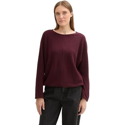 1043159 TOM TAILOR Damska koszulka z długim rękawem, 35898 Black Berry Melange, M 1043159 TOM TAILOR Damska koszulka z długim rękawem, 35898 Black Berry Melange, M