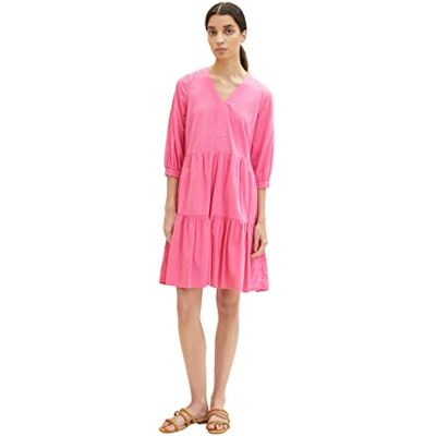 1036653 TOM TAILOR Damska sukienka tuniczna z Flounce, 31647 Nouveau Pink, 44 1036653 TOM TAILOR Damska sukienka tuniczna z Flounce, 31647 Nouveau Pink, 44