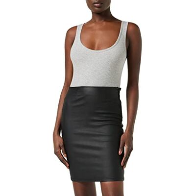 PCPARO HW COATED SKIRT/NOOS PIECES Damska spódnica Bc, czarny, M PCPARO HW COATED SKIRT/NOOS PIECES Damska spódnica Bc, czarny, M