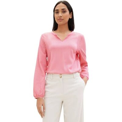 1040546 TOM TAILOR Damska koszulka z długim rękawem, 35242 Pink Thin Stripe, L 1040546 TOM TAILOR Damska koszulka z długim rękawem, 35242 Pink Thin Stripe, L