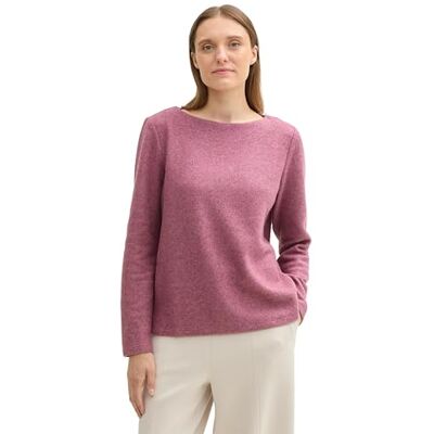 1043168 TOM TAILOR Bluza damska, 35895 różowy aksamit melanż, XXL 1043168 TOM TAILOR Bluza damska, 35895 różowy aksamit melanż, XXL