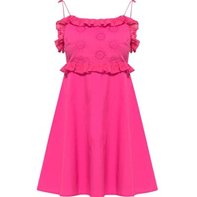 12523246-HO03 hoona Damska sukienka mini z ramiączkami spaghetti , różowa, XS, Rosa, XS 12523246-HO03 hoona Damska sukienka mini z ramiączkami spaghetti , różowa, XS, Rosa, XS