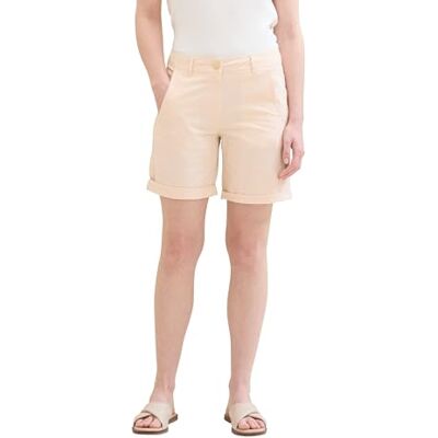 1043180 TOM TAILOR Damskie szorty bermudy, 32180 Fawn Beige Offwhite Stripe, 38 1043180 TOM TAILOR Damskie szorty bermudy, 32180 Fawn Beige Offwhite Stripe, 38