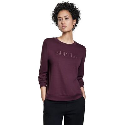 A322603 Street One Damska koszulka z haftem Wording, Mulberry Red, 40 A322603 Street One Damska koszulka z haftem Wording, Mulberry Red, 40
