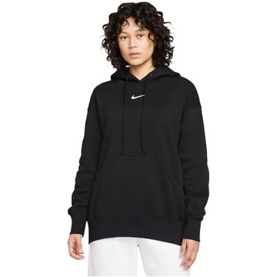 DQ5860-010 Nike W NSW PHNX FLC OS PO Hoodie Długa koszulka Black/Sail XS DQ5860-010 Nike W NSW PHNX FLC OS PO Hoodie Długa koszulka Black/Sail XS