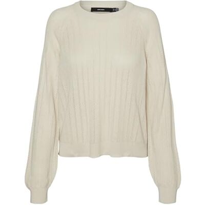 10310340 VERO MODA VMNEWLEXSUN sweter damski z dzianiny, brzoza, S 10310340 VERO MODA VMNEWLEXSUN sweter damski z dzianiny, brzoza, S