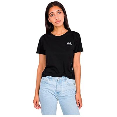 196054-03 Alpha Industries Basic T Small Logo Wmn T-Shirt dla kobiet Black 196054-03 Alpha Industries Basic T Small Logo Wmn T-Shirt dla kobiet Black