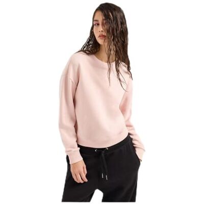 6DYM70 Armani Exchange Women's Sustainable, Small Front Logo, Ribbed Cuffs Bluza, różowa, XL, Milk Punch, XL 6DYM70 Armani Exchange Women's Sustainable, Small Front Logo, Ribbed Cuffs Bluza, różowa, XL, Milk Punch, XL