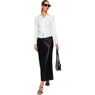 TCTSS23EE00038 Trendyol Spódnica czarna Maxi, czarna, L, Czarny, L TCTSS23EE00038 Trendyol Spódnica czarna Maxi, czarna, L, Czarny, L