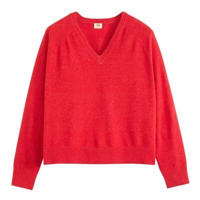 0046F Levi's Tara Supersoft Vneck sweter True Red, czerwony (True Red), S 0046F Levi's Tara Supersoft Vneck sweter True Red, czerwony (True Red), S