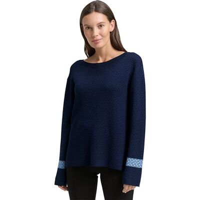 1049123 TOM TAILOR Sweter damski, 39169 Blue Mini Argyle, XXL 1049123 TOM TAILOR Sweter damski, 39169 Blue Mini Argyle, XXL