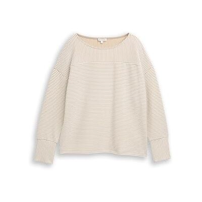 1048496 TOM TAILOR Bluza damska, 38989 szarobrązowy szary offwhite stripe, XXL 1048496 TOM TAILOR Bluza damska, 38989 szarobrązowy szary offwhite stripe, XXL