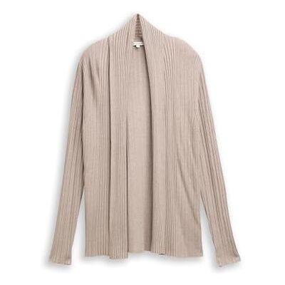 1047688 TOM TAILOR Damski kardigan z dzianiny, 38330 Soft Taupe Melange, L 1047688 TOM TAILOR Damski kardigan z dzianiny, 38330 Soft Taupe Melange, L