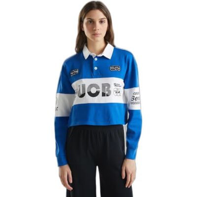 3QZ3D300J United Colors of Benetton Polo damskie, Niebieski, S 3QZ3D300J United Colors of Benetton Polo damskie, Niebieski, S