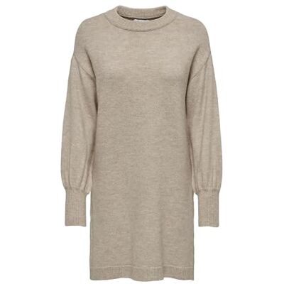 15313016 ONLY Onljada Ls Balloon O-Neck Dress Bf KNT sukienka damska, Whitecap Gray/Szczegóły: melanż, M 15313016 ONLY Onljada Ls Balloon O-Neck Dress Bf KNT sukienka damska, Whitecap Gray/Szczegóły: melanż, M