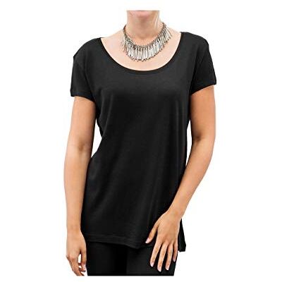 17058564-Black Pieces Damska koszulka Emma New Ss Top Noos, czarny (czarny), XL 17058564-Black Pieces Damska koszulka Emma New Ss Top Noos, czarny (czarny), XL