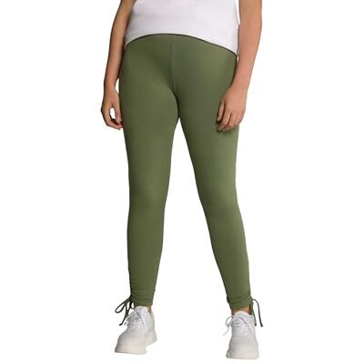 801598 Ulla Popken Damskie legginsy, marszczone obszycie, bawełna organiczna legginsy dżersejowe, Victorian Mist, 46 801598 Ulla Popken Damskie legginsy, marszczone obszycie, bawełna organiczna legginsy dżersejowe, Victorian Mist, 46