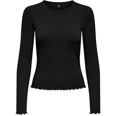 15365440-4958322 Onlina L/S O-Neck Top JRS, czarny, XS 15365440-4958322 Onlina L/S O-Neck Top JRS, czarny, XS