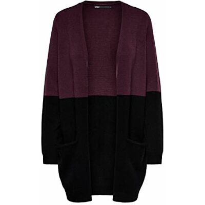 15158746 Only Kobiety Onlqueen L/S Knt Noos Kardigan, Windsor Wine Black, S 15158746 Only Kobiety Onlqueen L/S Knt Noos Kardigan, Windsor Wine Black, S