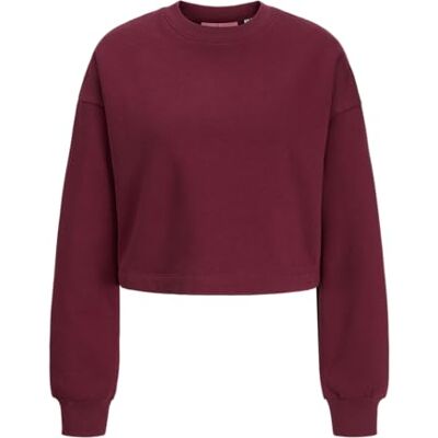 12280478-4793169 JACK & JONES Jxally Cropped RLX Ls Crew SWT, Cabernet, S 12280478-4793169 JACK & JONES Jxally Cropped RLX Ls Crew SWT, Cabernet, S
