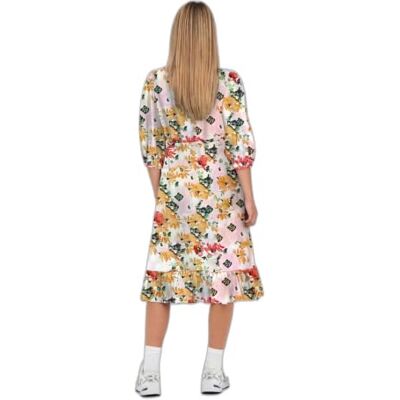 15253350 Only Kobiety Onlmarina 3/4 Wrap Sukienka, Cloud Dancer/Kamil Flower, XL 15253350 Only Kobiety Onlmarina 3/4 Wrap Sukienka, Cloud Dancer/Kamil Flower, XL