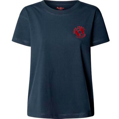 PL5000011 Pepe Jeans Damska koszulka BERILA, niebieska (Dulwich Blue), M, Niebieski (Dulwich Blue), M PL5000011 Pepe Jeans Damska koszulka BERILA, niebieska (Dulwich Blue), M, Niebieski (Dulwich Blue), M