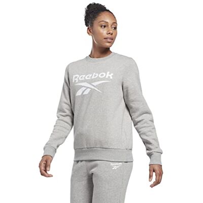 BV867 Reebok Damska bluza polarowa z dużym logo, średni szary wrzosowy, M, Średni szary wrzos, M BV867 Reebok Damska bluza polarowa z dużym logo, średni szary wrzosowy, M, Średni szary wrzos, M