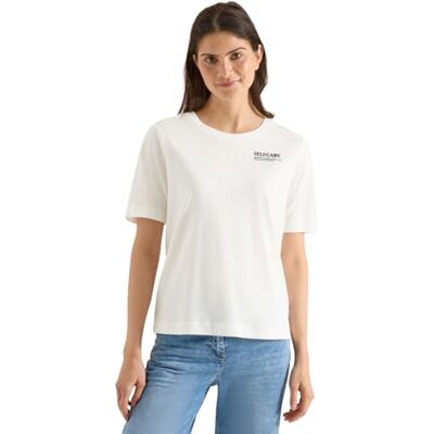 B325289 Cecil T-shirt z nadrukiem Backprint Vanilla White XXL B325289 Cecil T-shirt z nadrukiem Backprint Vanilla White XXL