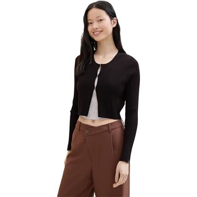 1042033 TOM TAILOR Denim Damski kardigan z dzianiny, 14482 – Deep Black, XXL 1042033 TOM TAILOR Denim Damski kardigan z dzianiny, 14482 – Deep Black, XXL