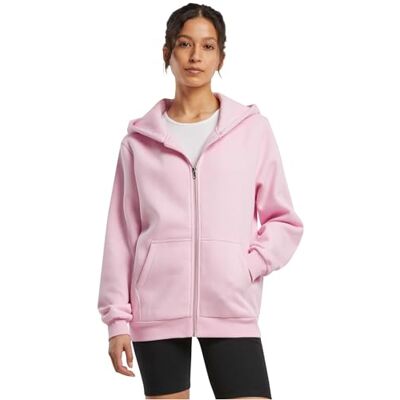 BY290 Build Your Brand Damska bluza z kapturem Fluffy Zip Hoody, przytulna kurtka z kapturem o luźnym kroju, do noszenia na co dzień i w czasie wolnym, miękki róż, S BY290 Build Your Brand Damska bluza z kapturem Fluffy Zip Hoody, przytulna kurtka z kapturem o luźnym kroju, do noszenia na co dzień i w czasie wolnym, miękki róż, S