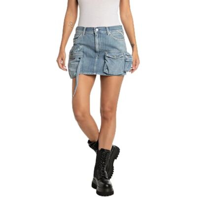 W9934 .000.794 675 Replay Damska spódnica mini jeansowa, 010 Light Blue, 25W W9934 .000.794 675 Replay Damska spódnica mini jeansowa, 010 Light Blue, 25W