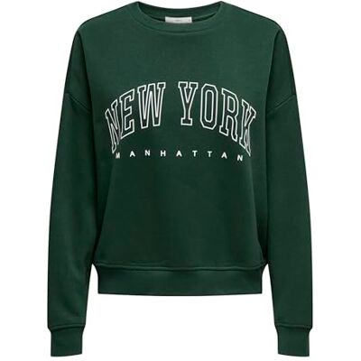 15254183-4449100 ONLY Onlsweat Life L/S Crew O.Size State Noos bluza damska z nadrukiem, Pine Grove, 3XL 15254183-4449100 ONLY Onlsweat Life L/S Crew O.Size State Noos bluza damska z nadrukiem, Pine Grove, 3XL