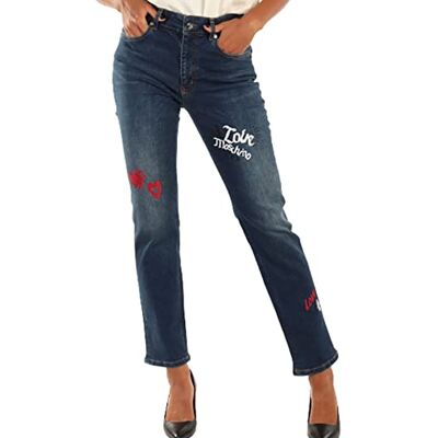 W Q 454 05 S 3847 Love Moschino Dżinsy damskie, Niebieski Denim, 30 W Q 454 05 S 3847 Love Moschino Dżinsy damskie, Niebieski Denim, 30