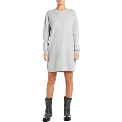 DK3320.000.G23372 Replay Damska sukienka z dzianiny oversize, M03 Grey Melange, L DK3320.000.G23372 Replay Damska sukienka z dzianiny oversize, M03 Grey Melange, L