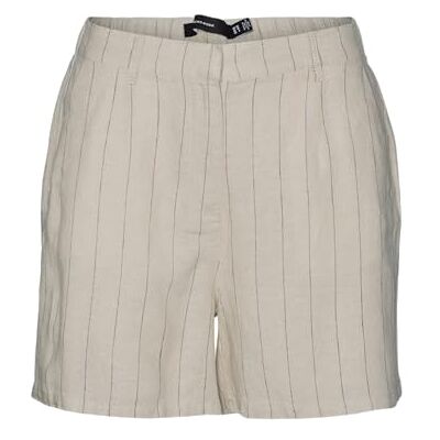 10304669-4737841 Vero Moda Vmmindy Hw Linen Shorts Mix Noos, owsianka, 42 10304669-4737841 Vero Moda Vmmindy Hw Linen Shorts Mix Noos, owsianka, 42