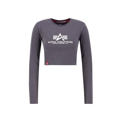 116076 Alpha Industries Basic Cropped LS dla kobiet Vintage Grey XS 116076 Alpha Industries Basic Cropped LS dla kobiet Vintage Grey XS