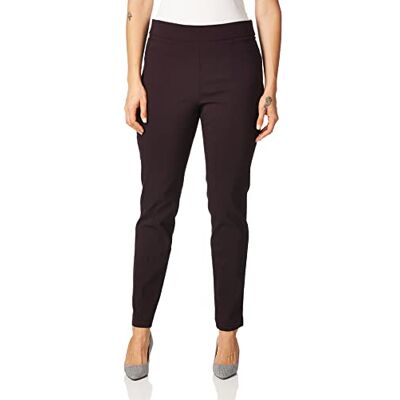 589A3V3BR-603-12 Briggs New York Women's Super Stretch Millennium Welt Pocket Pull On Career Pant Pants, Dark Pickled Beet, 12 589A3V3BR-603-12 Briggs New York Women's Super Stretch Millennium Welt Pocket Pull On Career Pant Pants, Dark Pickled Beet, 12