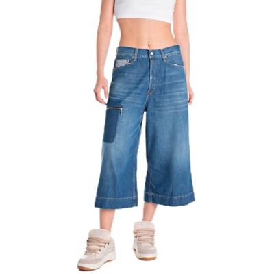 WA538A.000.878 893 Replay Damskie dżinsy Svanna Wide Leg Culotte, 009 Medium Blue, 27W WA538A.000.878 893 Replay Damskie dżinsy Svanna Wide Leg Culotte, 009 Medium Blue, 27W
